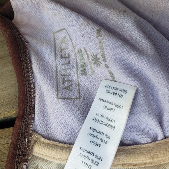 Athleta swim set. Swim shorts & bikini top. size small. Top 36B/34C - Picture 3 of 5